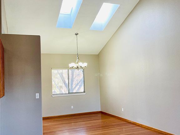 Formal dinning area with beautiful skylights