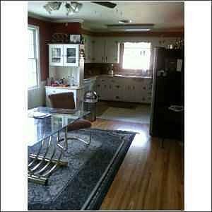 Kitchen with open dining room