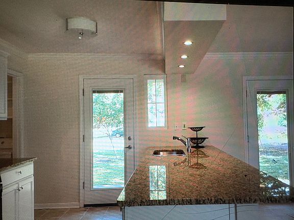 Large granite kitchen island