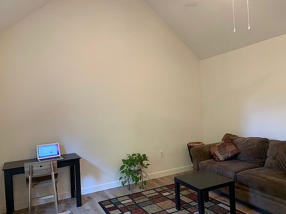 Living room with work area