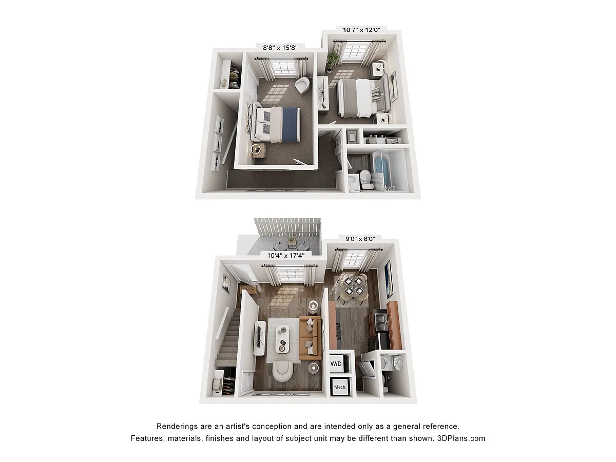 Floor plan The Captiva with 1.5 Baths