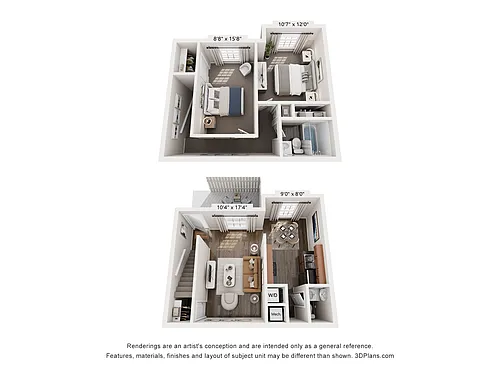 Floor plan The Captiva with 1.5 Baths