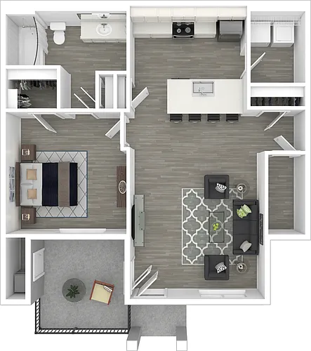 Floor plan 1x1 AU-1.1