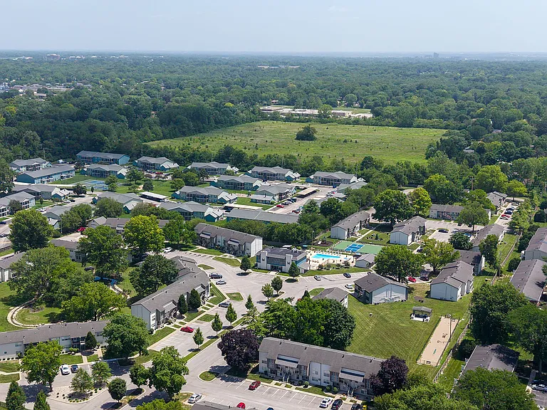 Aerial view of the community