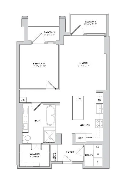 Floor plan A4 1X1
