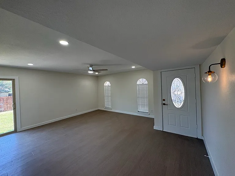 Front door to living room