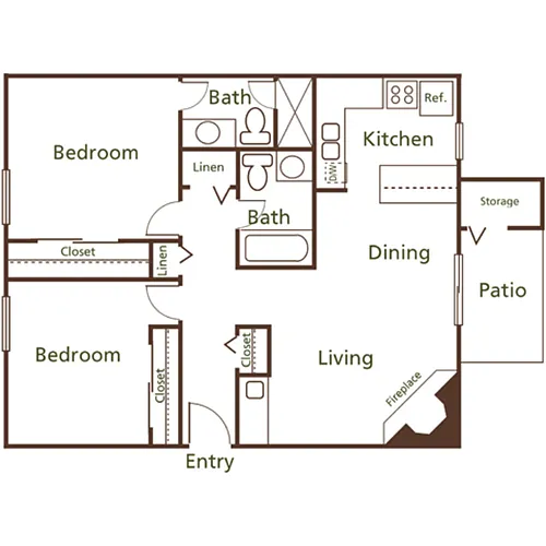 Floor plan Two Bedroom B