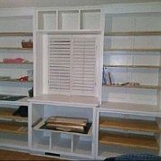 Custom built in shelves