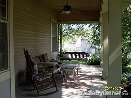 The Front Porch
						:
						The favorite room when it rains. 9x40 ft with 10 ft ceiling.