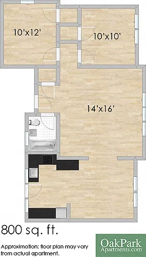 Floor plan 326 & 334 S. Austin E