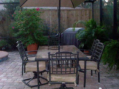 Dining area and BBQ area