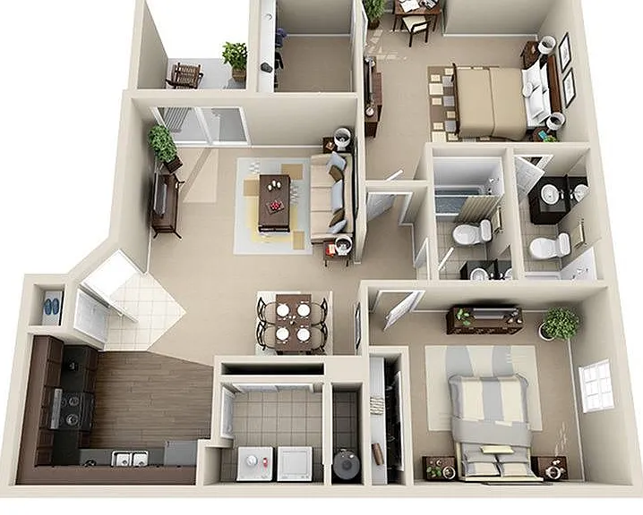 2 Bedroom | 2 Bath | 1110 SF 2 Bedroom | 2 Bath | 1110 SF