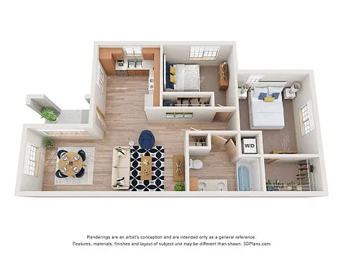 Floor plan Two Bed