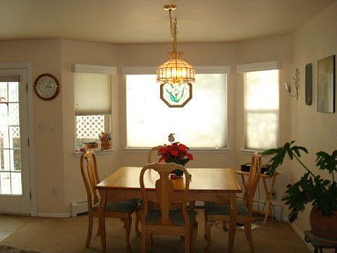 Dining Area with bay window