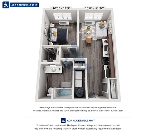 Floor plan Quartz (ADA)