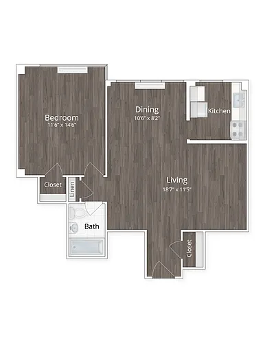 Floor plan One Bedroom