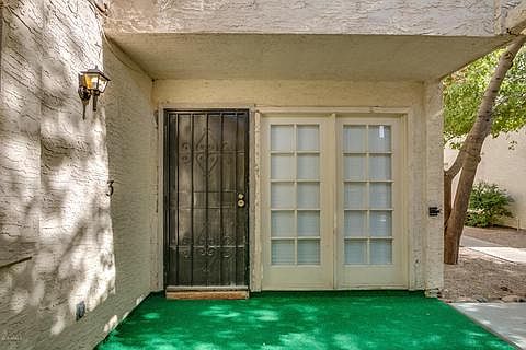 Shaded private patio