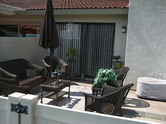 Private patio off livingroom and master bed