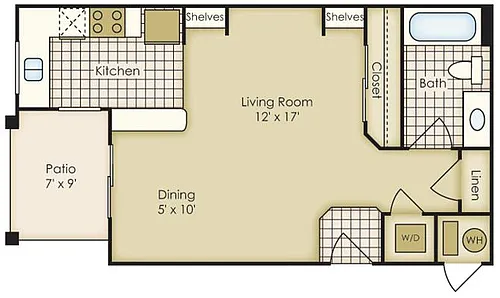 Floor plan Studio 4S1A