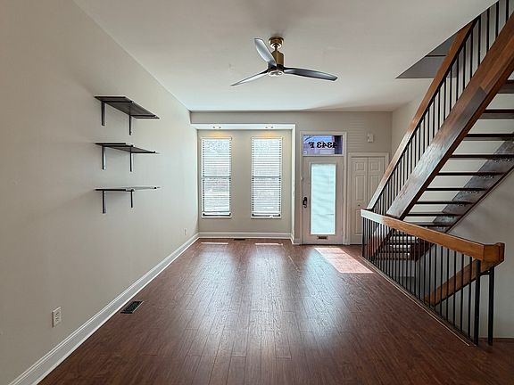 First floor living and dining room.