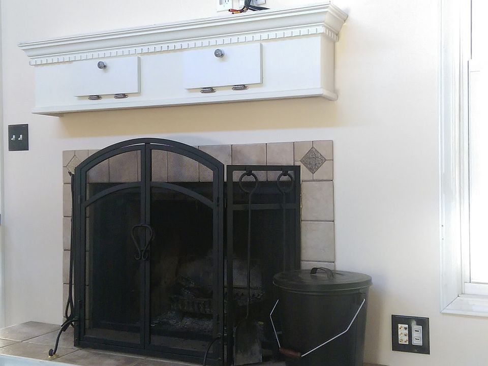 custom fireplace - TV ready!