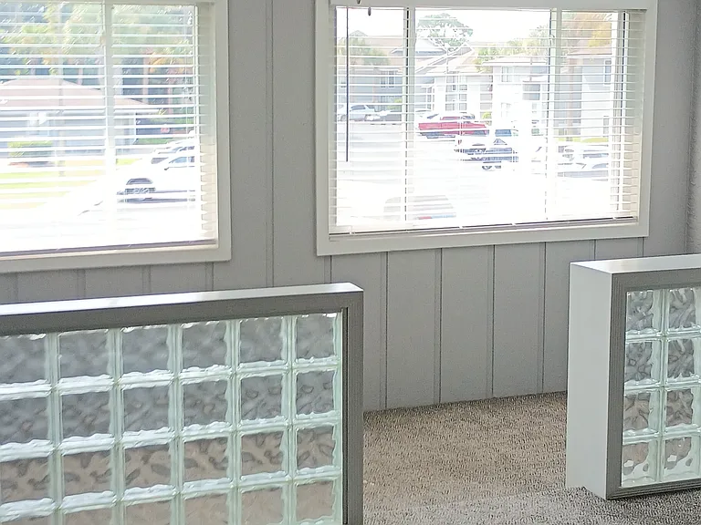 Master Bedroom With Glass Partition