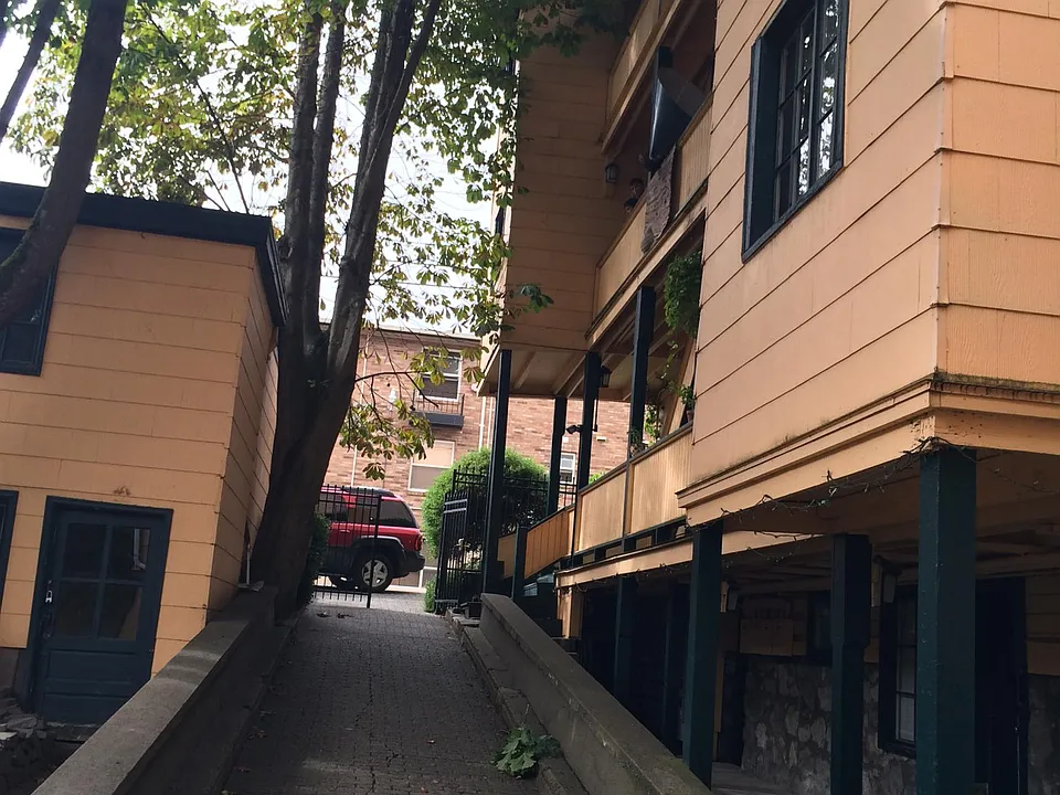 Carriages used this ramp to deliver the tenants to their homes in horse drawn carriages!