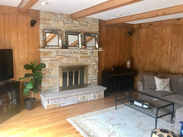 Family room and TV area open to kitchen