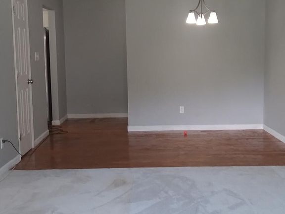 Large open concept dining living area.