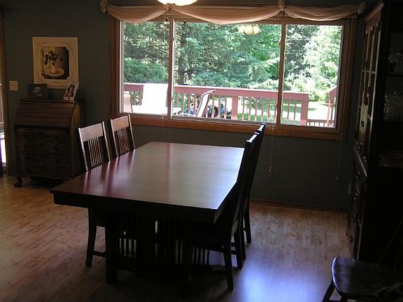 From dining room table you will overlook deck and huge back yard.