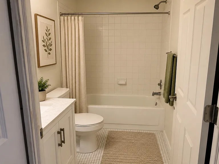 Upgraded bathroom