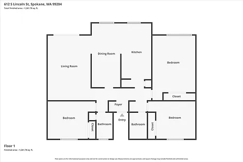 Floor plan Three Bedroom