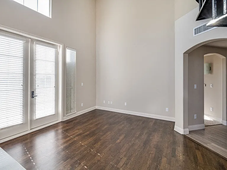 Wood plank flooring in select apartment homes