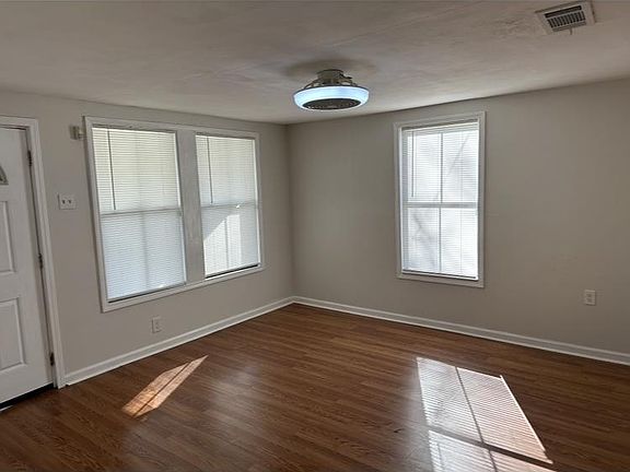 Living room, looking at front door