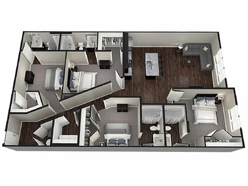 Floor plan 4BR/4BA - Oxford