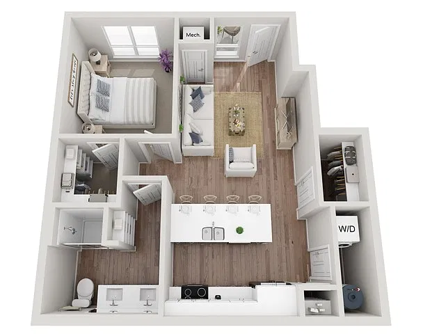 Floor plan 1BR A