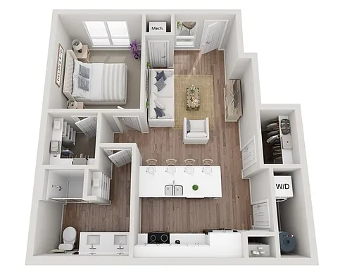 Floor plan 1BR A