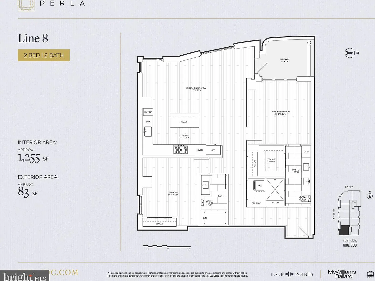 2 bed, 2.0 bath, 1173 sqft, $5,700 — Photo 2