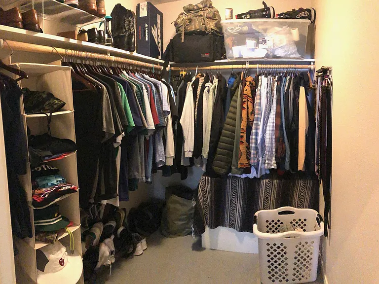The walk-in closet is huge and won't disappoint