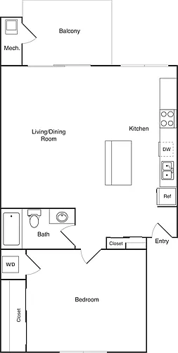 Floor plan 1S Renovated