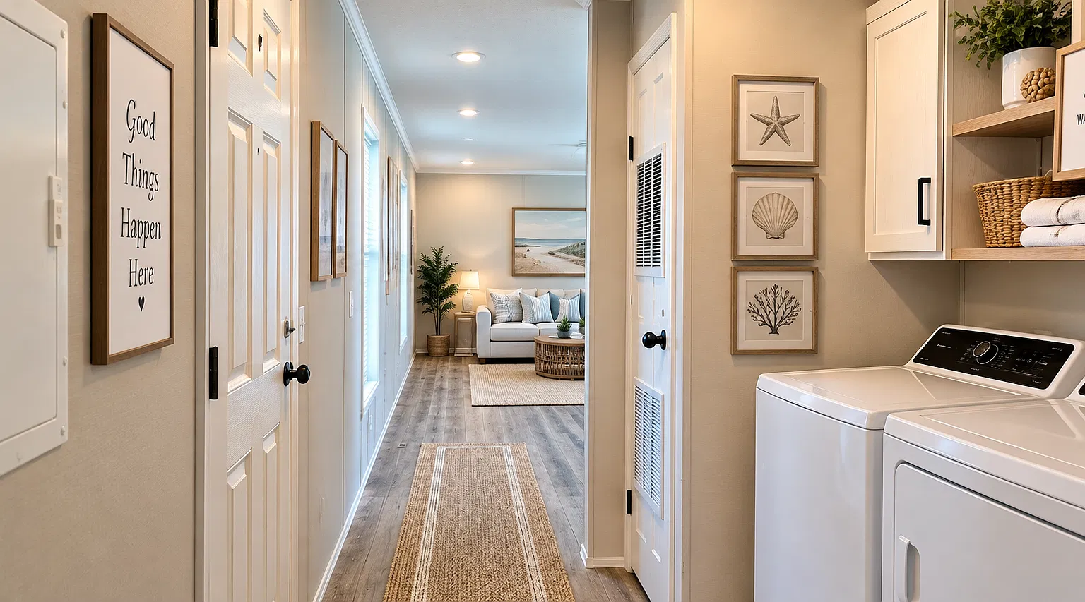 Hallway to living room