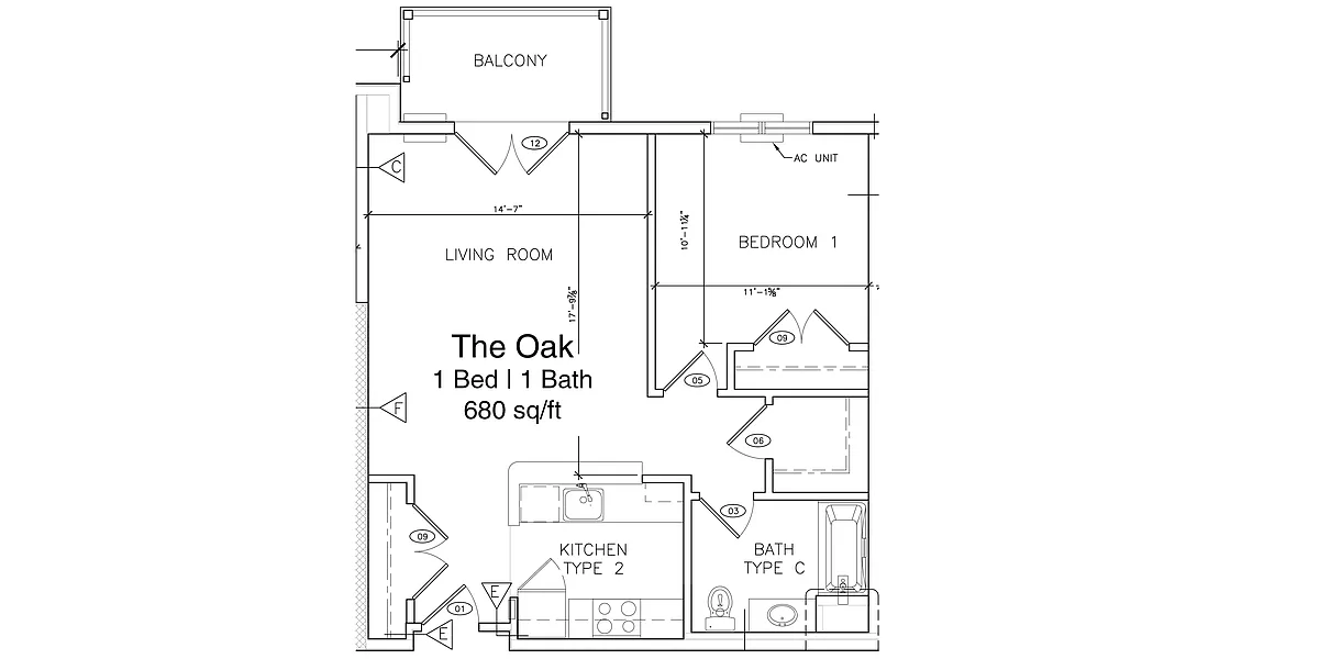 Floor plan The Oak