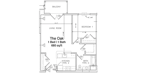 Floor plan The Oak