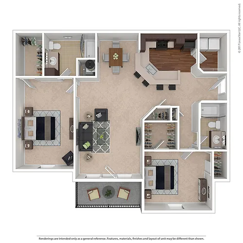 Floor plan 2 Bedroom Craftsman Select