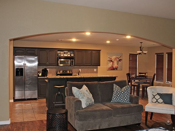Kitchen open to living room