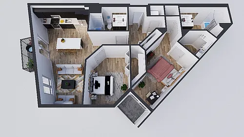 Floor plan 2 Bedroom C3