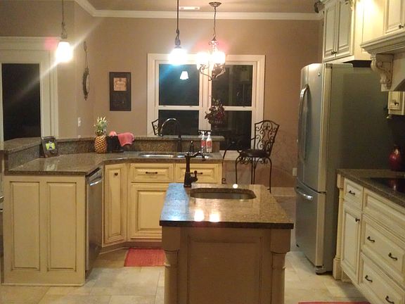 Spacious kitchen with island