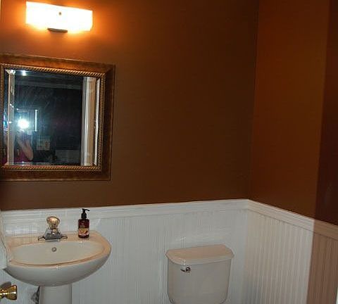 Powder Room with Custom Trim work