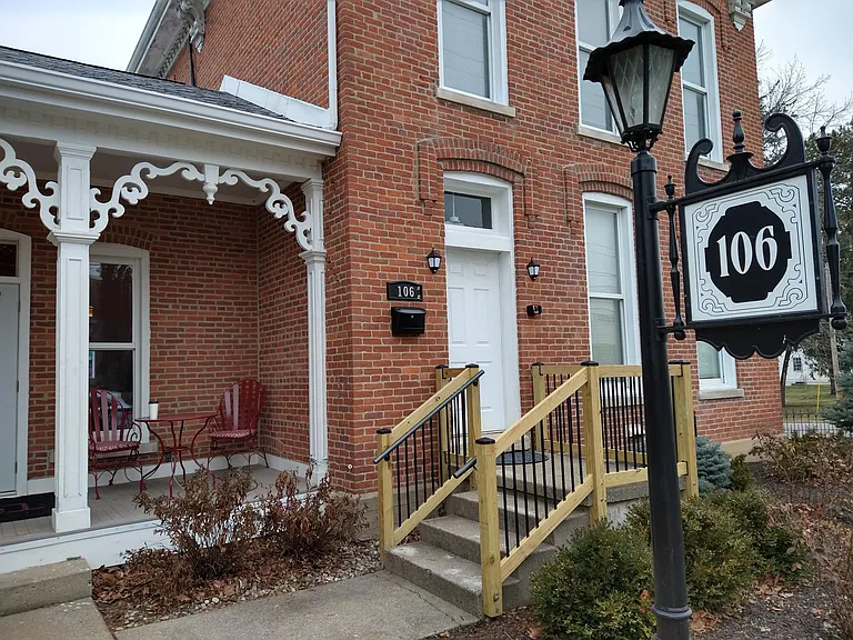 Entrance, shared by two units.