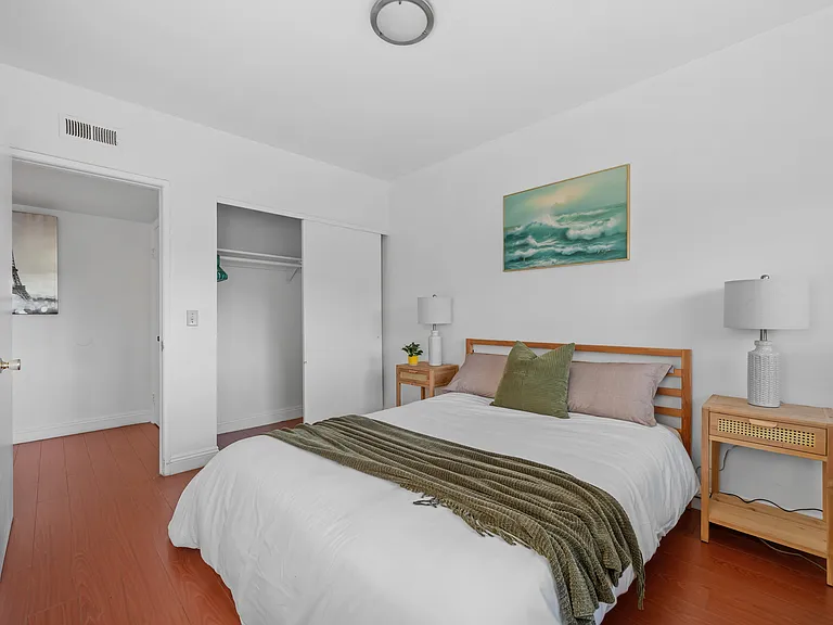 Organize in style with a bedroom that boasts a spacious closet.
